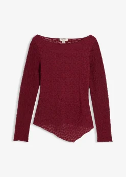 T-shirt manches longues en dentelle