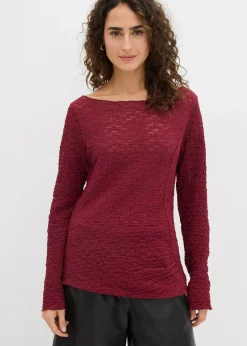 T-shirt manches longues en dentelle