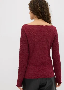 T-shirt manches longues en dentelle