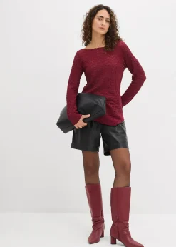 T-shirt manches longues en dentelle