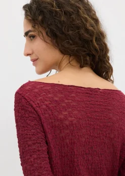 T-shirt manches longues en dentelle