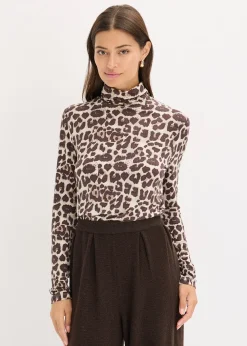 T-shirt manches longues en viscose douce et extensible