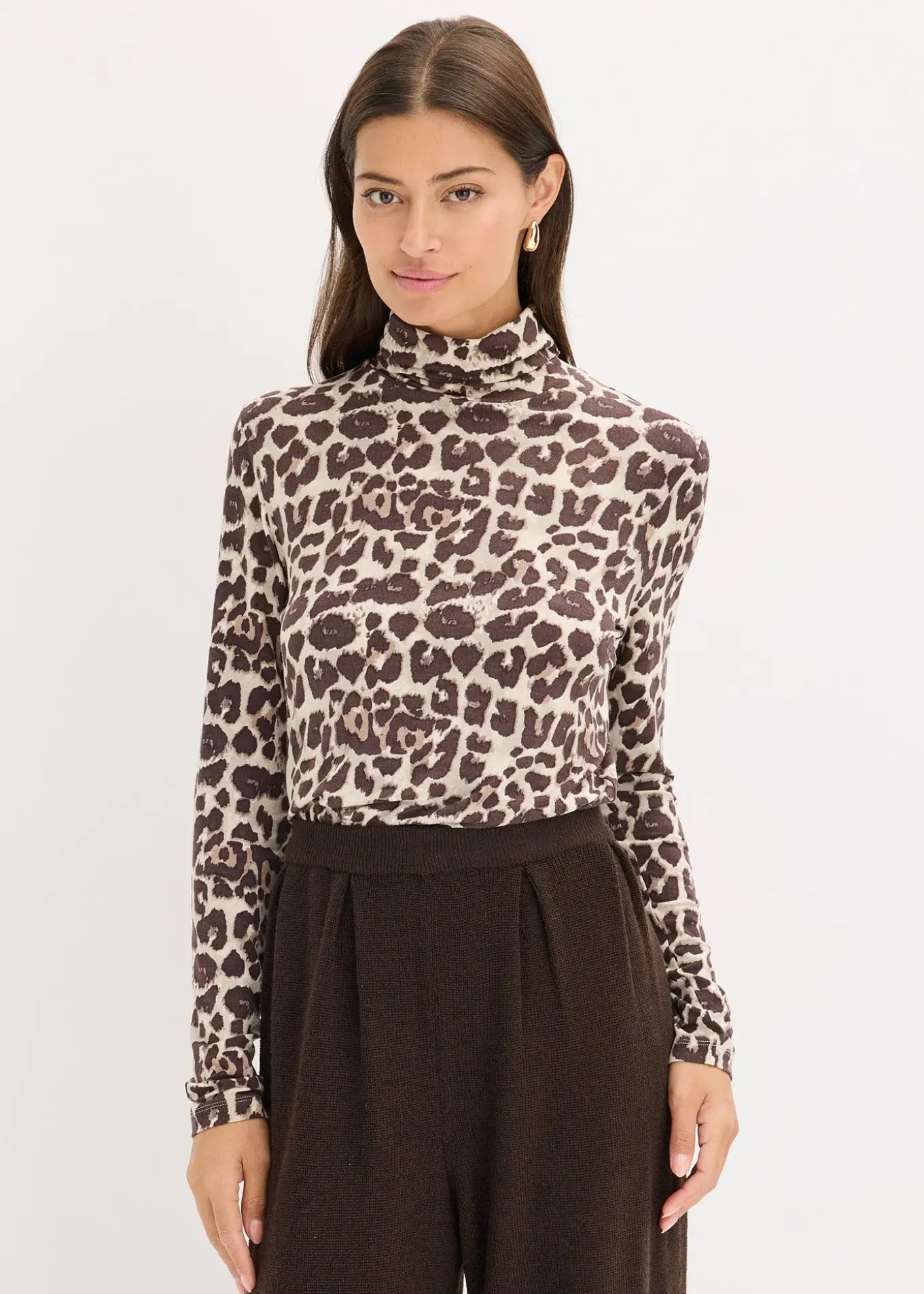 T-shirt manches longues en viscose douce et extensible