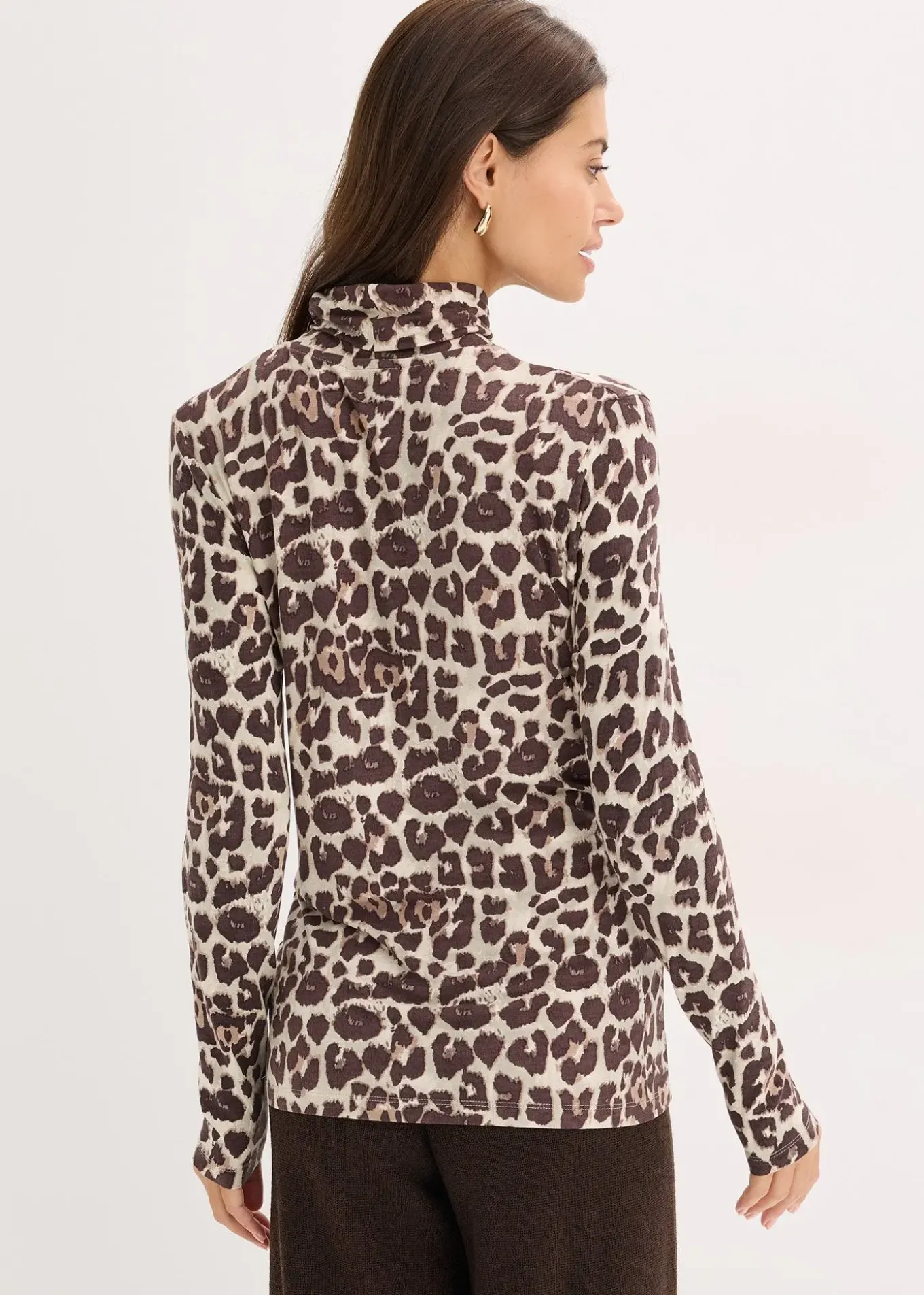 T-shirt manches longues en viscose douce et extensible