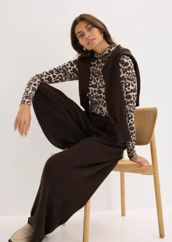 T-shirt manches longues en viscose douce et extensible