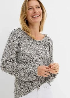 T-shirt manches longues en viscose extensible
