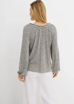 T-shirt manches longues en viscose extensible