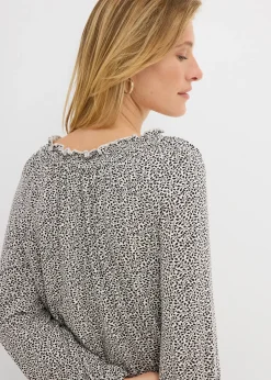 T-shirt manches longues en viscose extensible