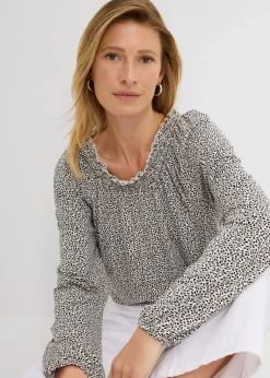 T-shirt manches longues en viscose extensible