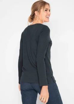 T-shirt manches longues en coton à imprimé hibou