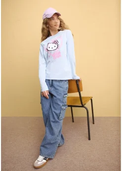 T-shirt manches longues Hello Kitty 100% coton