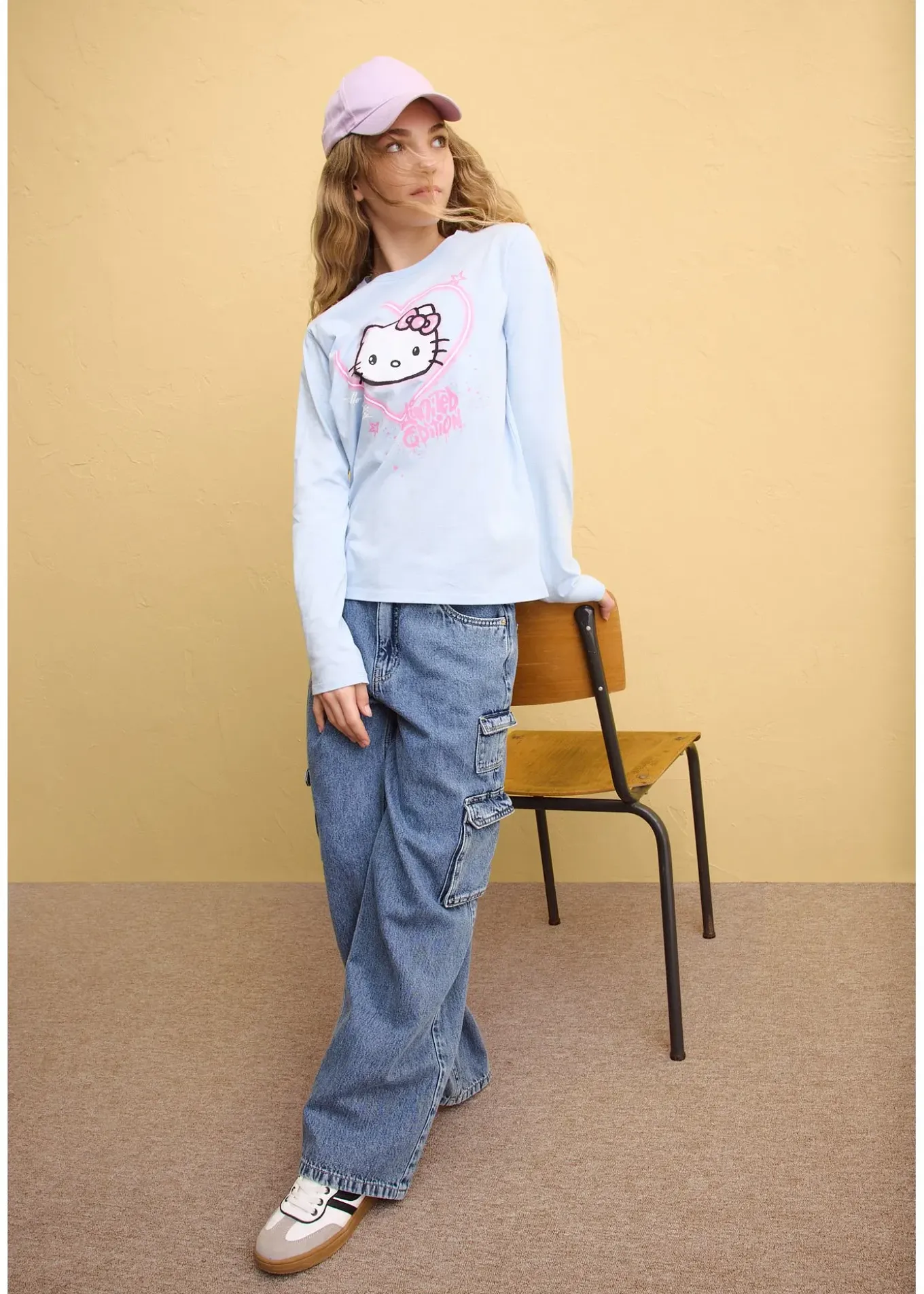 T-shirt manches longues Hello Kitty 100% coton