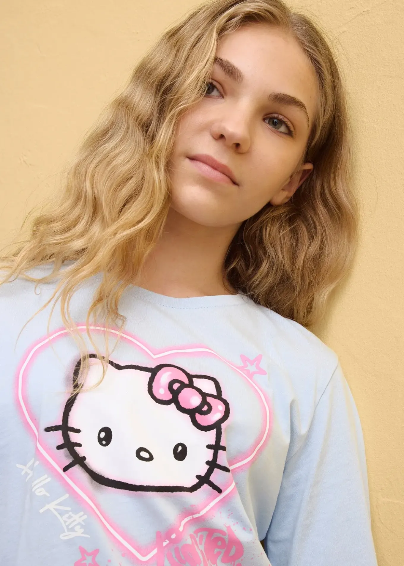 T-shirt manches longues Hello Kitty 100% coton