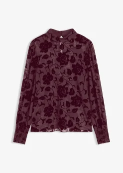 T-shirt manches longues légèrement transparent