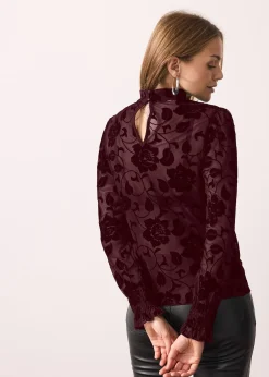 T-shirt manches longues légèrement transparent