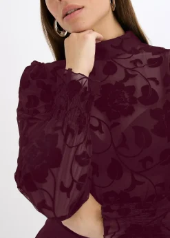 T-shirt manches longues légèrement transparent