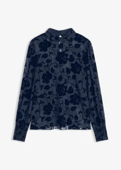 T-shirt manches longues légèrement transparent