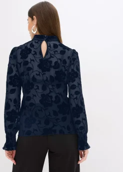 T-shirt manches longues légèrement transparent