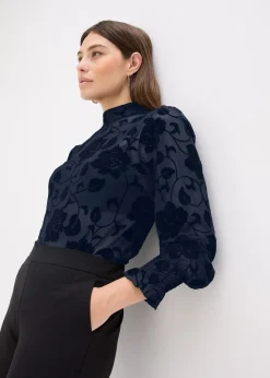 T-shirt manches longues légèrement transparent