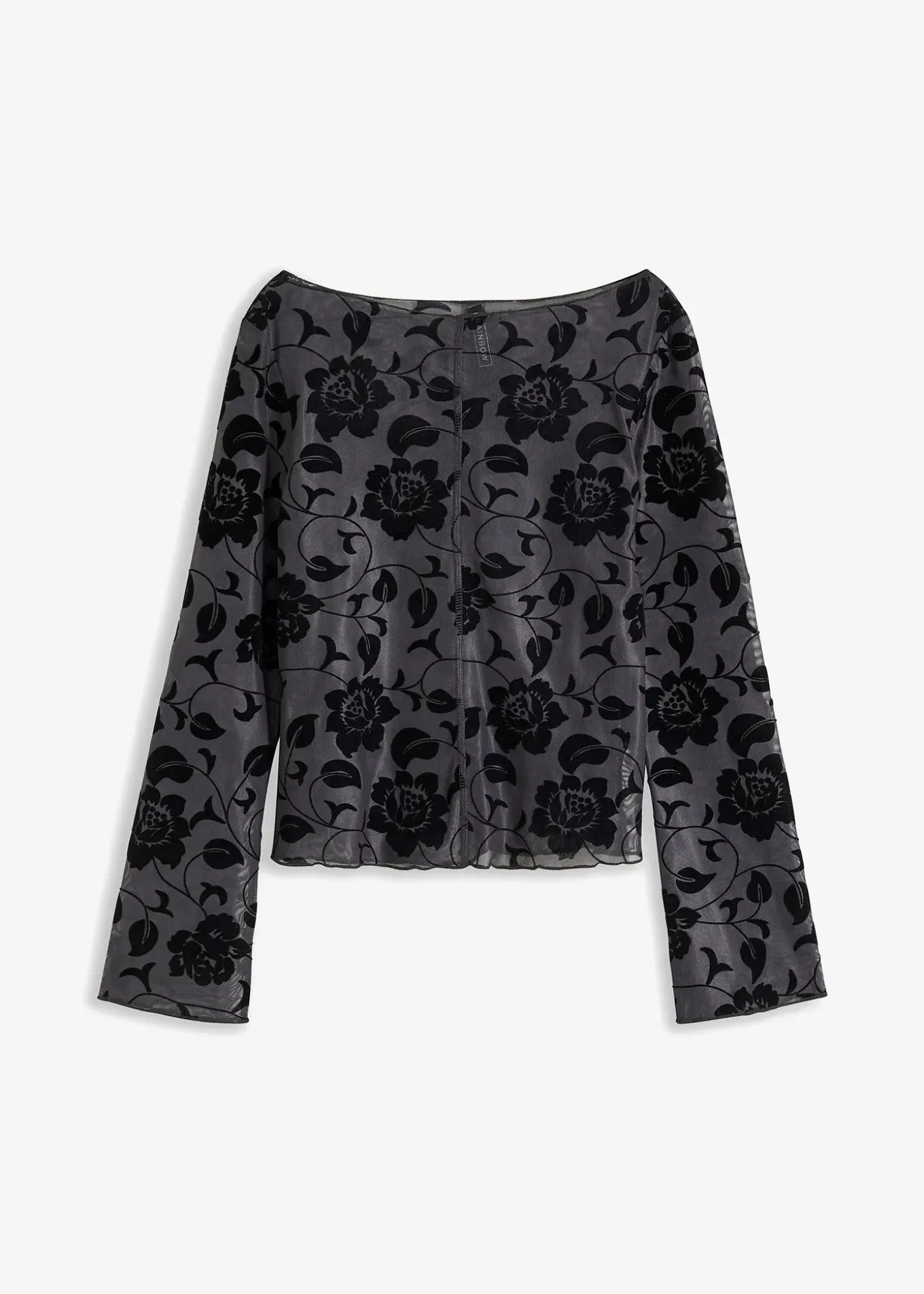 T-shirt manches longues légèrement transparent