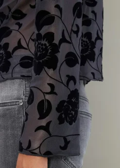 T-shirt manches longues légèrement transparent