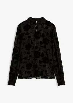 T-shirt manches longues légèrement transparent