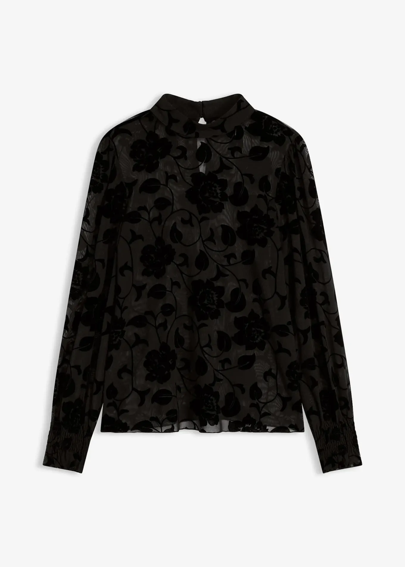 T-shirt manches longues légèrement transparent