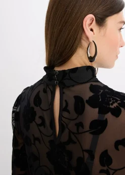 T-shirt manches longues légèrement transparent