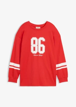 T-shirt manches longues oversize 100% coton