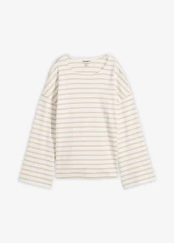 T-shirt manches longues rayé en coton