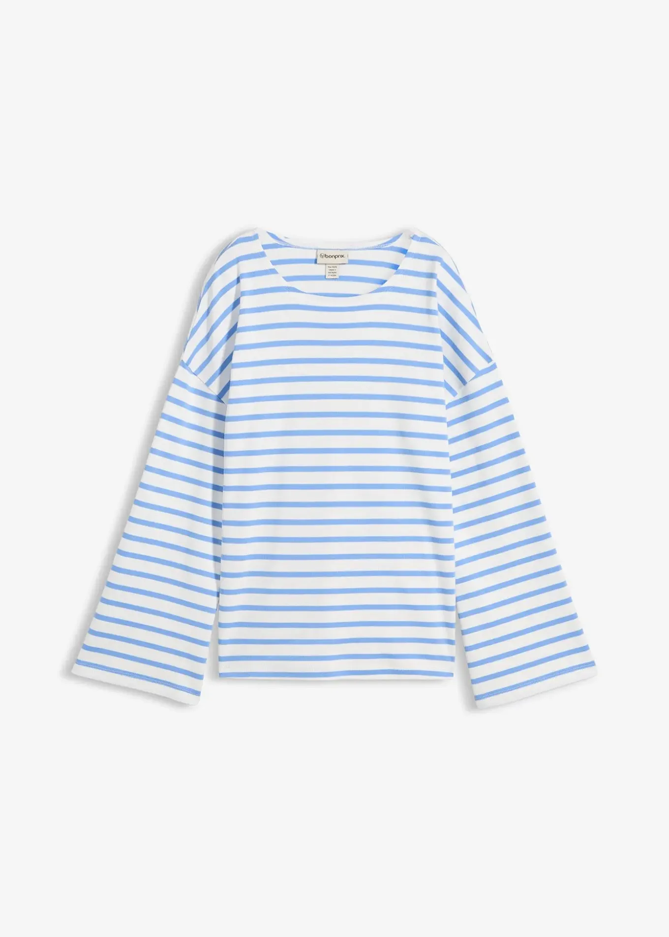 T-shirt manches longues rayé en coton