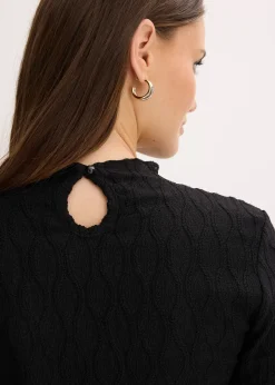 T-shirt manches longues texturé