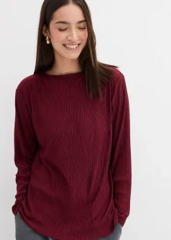 T-shirt manches longues texturé