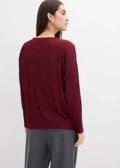 T-shirt manches longues texturé