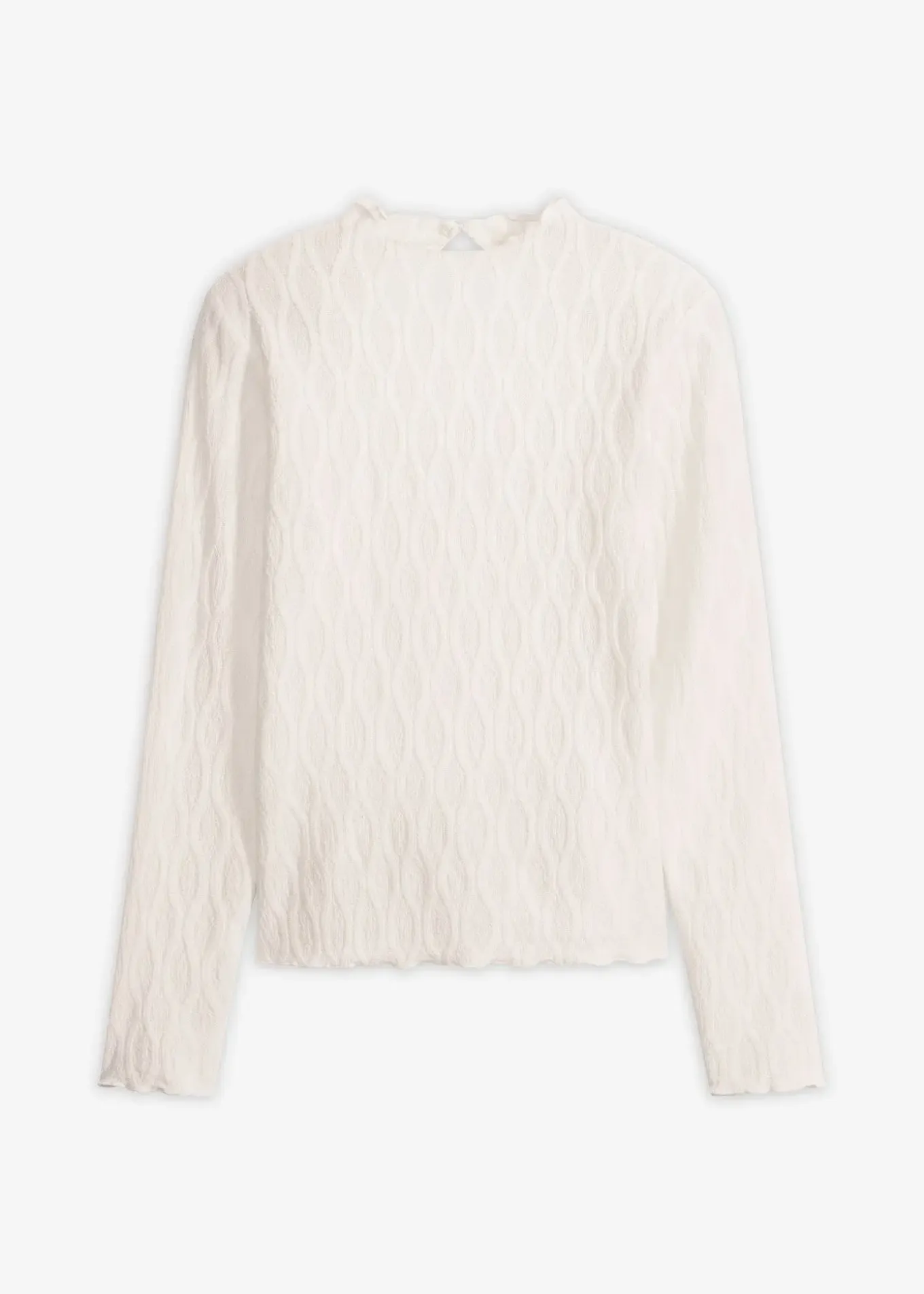 T-shirt manches longues texturé