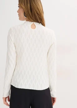 T-shirt manches longues texturé