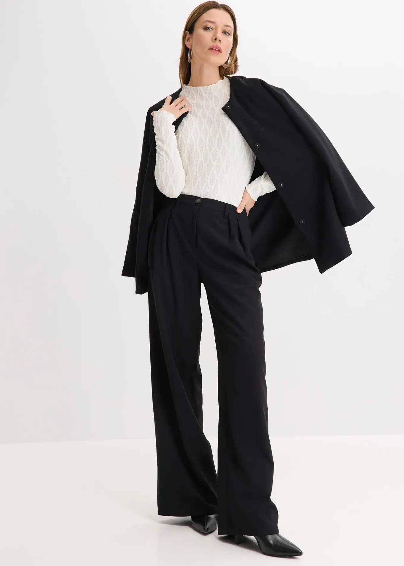 T-shirt manches longues texturé