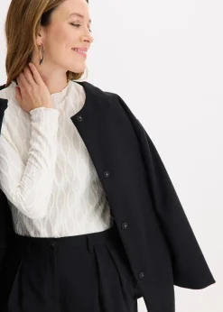 T-shirt manches longues texturé