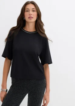 T-shirt oversize avec perles