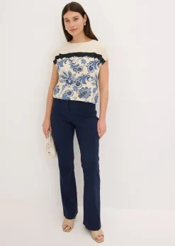 T-shirt oversize avec un galon de dentelle