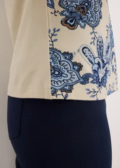 T-shirt oversize avec un galon de dentelle