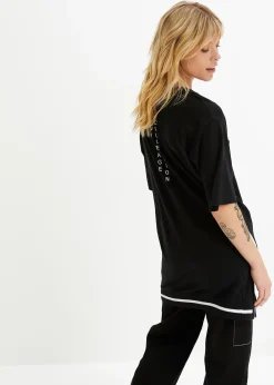 T-shirt oversize doux en viscose mélangée