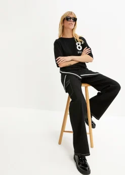 T-shirt oversize doux en viscose mélangée