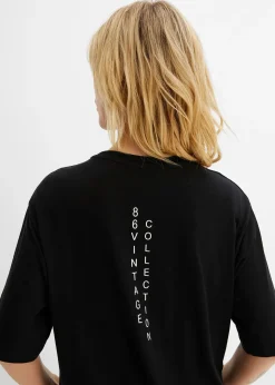 T-shirt oversize doux en viscose mélangée