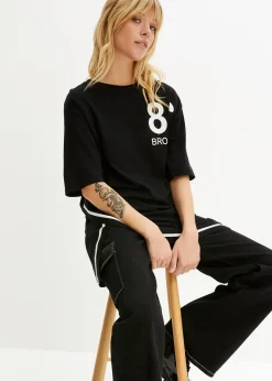 T-shirt oversize doux en viscose mélangée