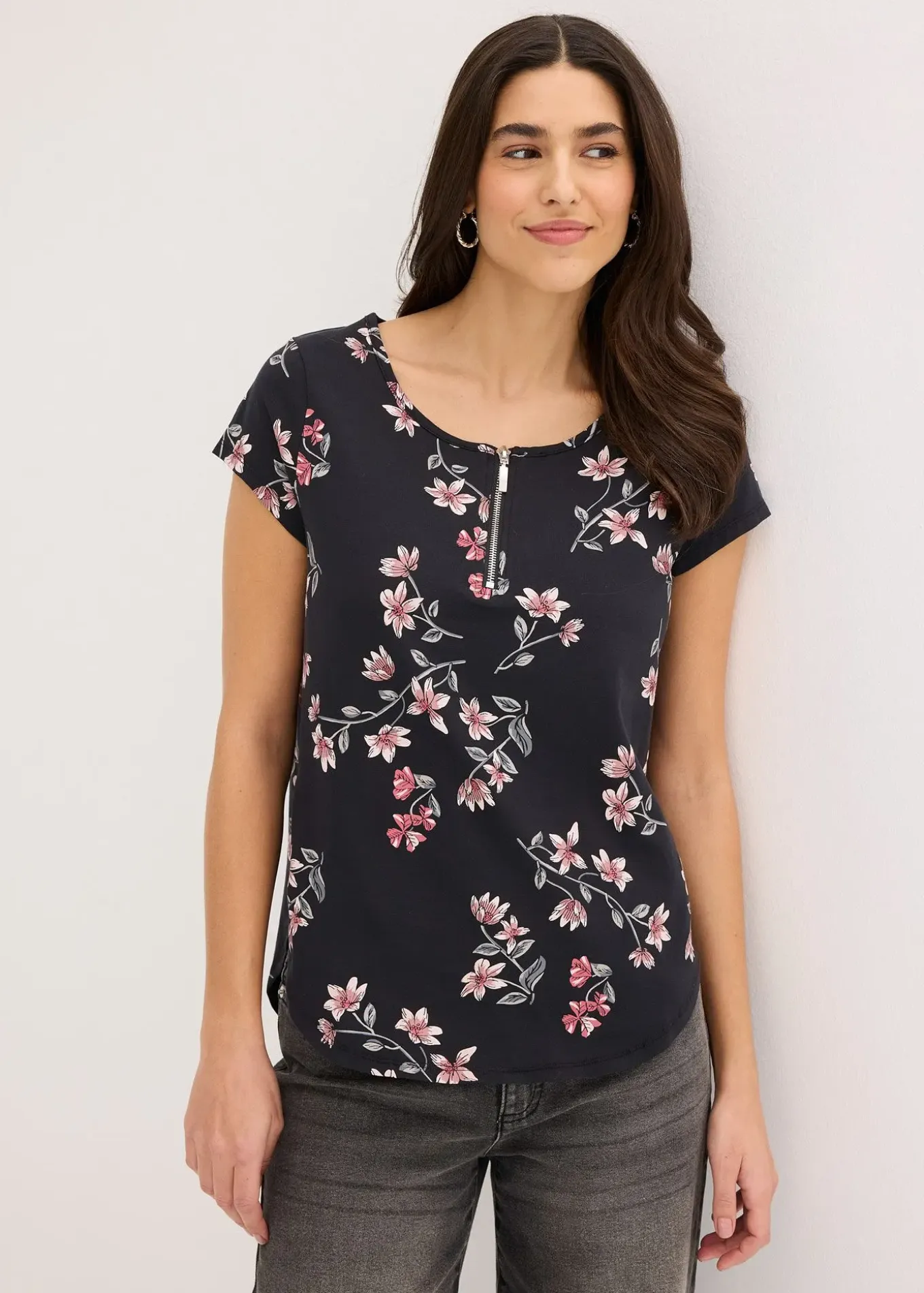 T-shirt oversize en coton extensible