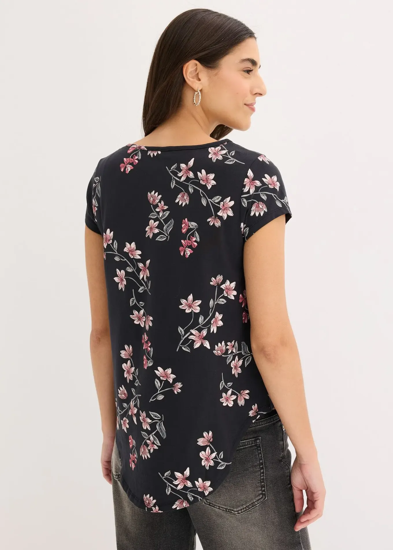 T-shirt oversize en coton extensible