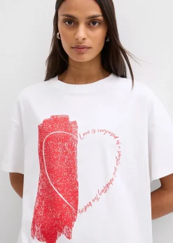 T-shirt oversize en coton extensible