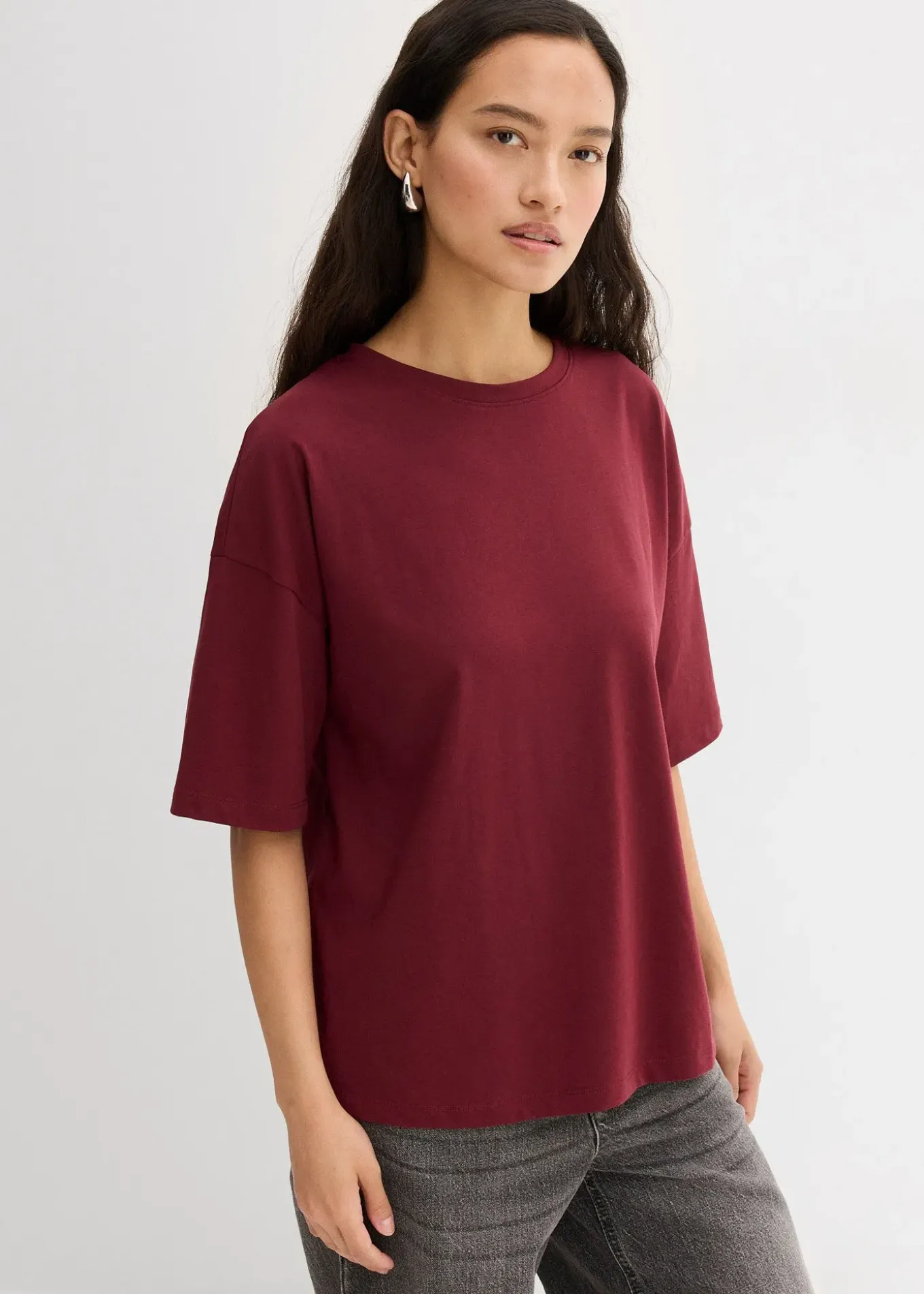 T-shirt oversize en coton mélangé