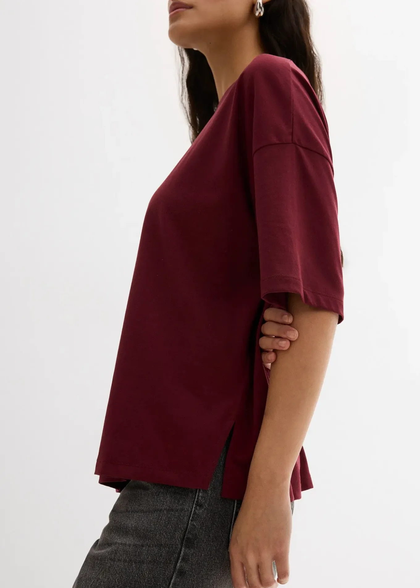 T-shirt oversize en coton mélangé